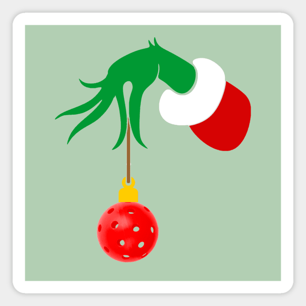 A Christmas Pickleball Ornament Magnet by numpdog